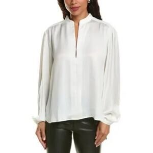 rag & bone Rosie Blouse Sz M Flowy Romantic Satin Top White
